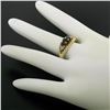 Image 6 : 14kt Yellow Gold 1.46 ctw Oval Sapphire and Diamond Twisted Wire Band Ring