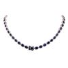 Image 2 : 30.98 ctw Sapphire and Diamond Necklace - 14KT White Gold