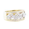 Image 1 : 0.52 ctw Diamond Wide Band - 14KT Yellow And White Gold