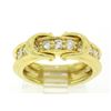 Image 2 : Jose Hess 18kt Yellow Gold 0.75 ctw Diamond Dual Buckle Band Ring