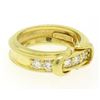 Image 3 : Jose Hess 18kt Yellow Gold 0.75 ctw Diamond Dual Buckle Band Ring