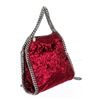 Image 2 : Stella McCartney Burgundy Velvet Falabella Mini Tote Crossbody Bag
