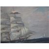 Image 5 : Signed Clipper Ship, Lighthouse, Maritime Oil Painting