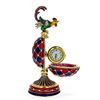 Image 3 : Russian Harlequin Rooster Trinket Jewel Box Clock Egg