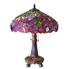 Image 1 : Tiffany-style Wisteria Stained Glass Lamp