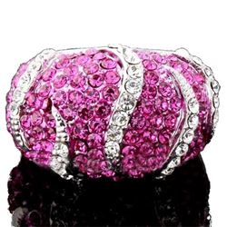 Pink Swarovski Crystal Ring "Animal" Ring.