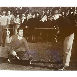 Bob Hope & Bing Crosby Playing Golf c.1940 Sepia Tone Photo Print