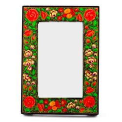 Oriental Hand-painted Floral Wooden Picture Frame