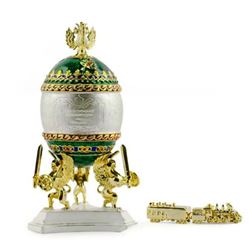 Russian Trans-Siberian Railway Royal Trinket, Jewel Box Egg