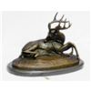 Image 1 : Recumbent Stag Deer Hunt Club Bronze Sculpture