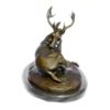 Image 3 : Recumbent Stag Deer Hunt Club Bronze Sculpture