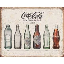 Coke Bottle Evolution Decorative Metal Sign