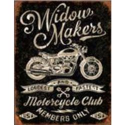 Widow Makers Motorcycle Club Metal Pub Bar Garage Sign