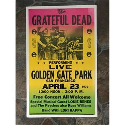 The Grateful Dead Vintage Style 1972 Concert Poster