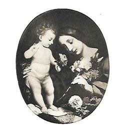 Vintage c1920â€™s Half-tone Print,#417 Madonna of the Lilies