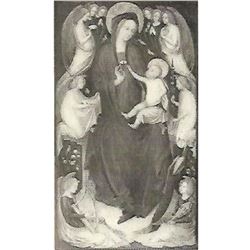 Vintage c1920â€™s Half-tone Print, #220B Madonna and Child with Angels