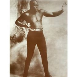 African American Sports History, Boxing, Jack Johnson Sepia Tone Photo Print