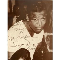 African American Sports History, Sugar Ray Robinson Sepia Tone Gym, Sports Bar Photo Print