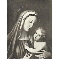 Vintage c1920â€™s Half-tone Print, #410 Madonna