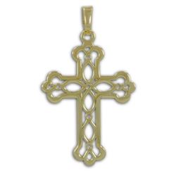 Ornate 14kt Gold Plated Cross Pendant