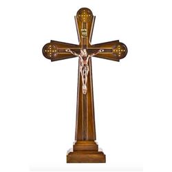 Ukrainian Hand-carved Wooden Standing Crucifix