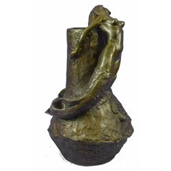 Art Nouveau Style Bronze Mermaid Vase