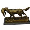 Image 1 : After Moignez, Hunting Dog & Quail Bronze Sculpture