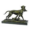 Image 3 : Hunting Dog Retriever & Rabbit Trophy Bronze Sculpture
