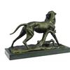 Image 4 : Hunting Dog Retriever & Rabbit Trophy Bronze Sculpture