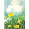 Image 1 : 1920's Dandelion Color Lithograph Print