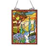 Image 1 : Colorful Landscape Stained Glass Hanging Panel