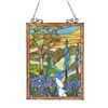 Image 2 : Colorful Landscape Stained Glass Hanging Panel