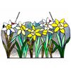 Image 1 : Stained Glass Flower Hanging Panel
