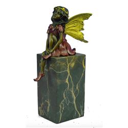 Little Girl Fairy Bronze Bookend Sculpture