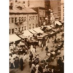 c1900 Street Scene, New York City's Lower East Side, Sepia Tone Photo Print