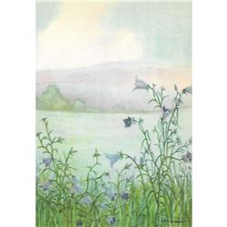 1920's Blue Bells of Scotland Color lithograph Print