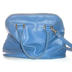 Designer Ivanka Trump Bright Blue Leather Handbag Purse