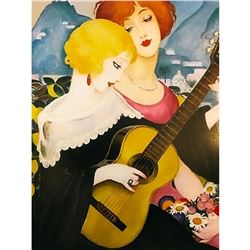 After Gerda Wegener, Woman Playing Guitar Reproduction Digital Print