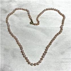 Vintage Pink Pearl 20" Necklace