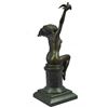 Image 2 : Signed Gennarelli, Woman With Bird Bronze Sculpture