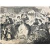 Image 1 : Rare 19thc Wood Engraving, Fall Games, The Apple Bee