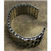 Image 2 : Fashion Runway Style, Modern Viking, Gunmetal Fish Scale Cuff Bracelet