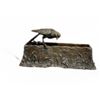 Image 2 : Signed Bronze Songbird Planter Box Sculpture