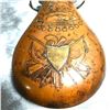 Image 7 : 19thc ( Possibly Confederate ) Embossed Brass Patriotic Emblem Shot Flask