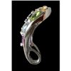 Image 4 : Rainbow Multi-Gemstone & Sterling Silver Slider Pendant