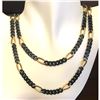 Image 1 : Monet Gunmetal & Gold Chain Links 36" Necklace