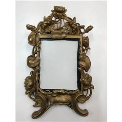 Early 20thc Art Nouveau Gilt Bronze Photo Frame