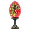 Image 2 : Russian Handpainted Golden Bird Wooden Egg On Stand