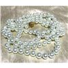 Image 1 : 11mm White Shell Pearls 52" Rope Necklace, Magnetic Clasp