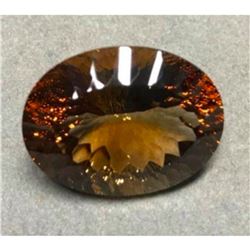 70.10ct Oval Cut Smoky Brown Quartz Display Gemstone